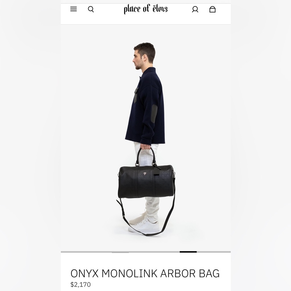 SOLD ❌❌❌Place of Elms Onyx Monolink Arbor Weekender Bag - Picture 8 of 8
